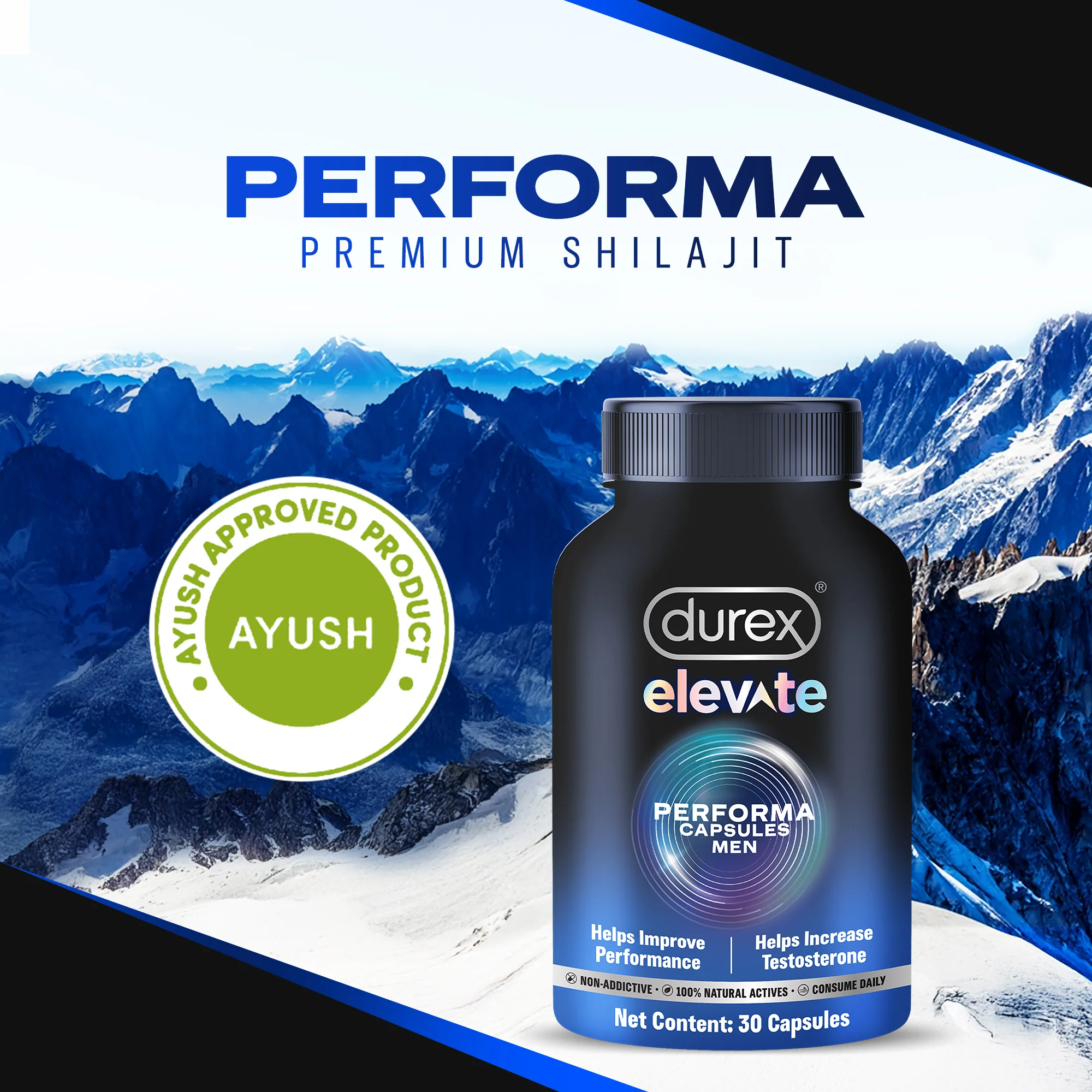 Durex Elevate Performa For Men with Shilajit & Ashwagandha KSM-66 - Pack of 4 - Image 9